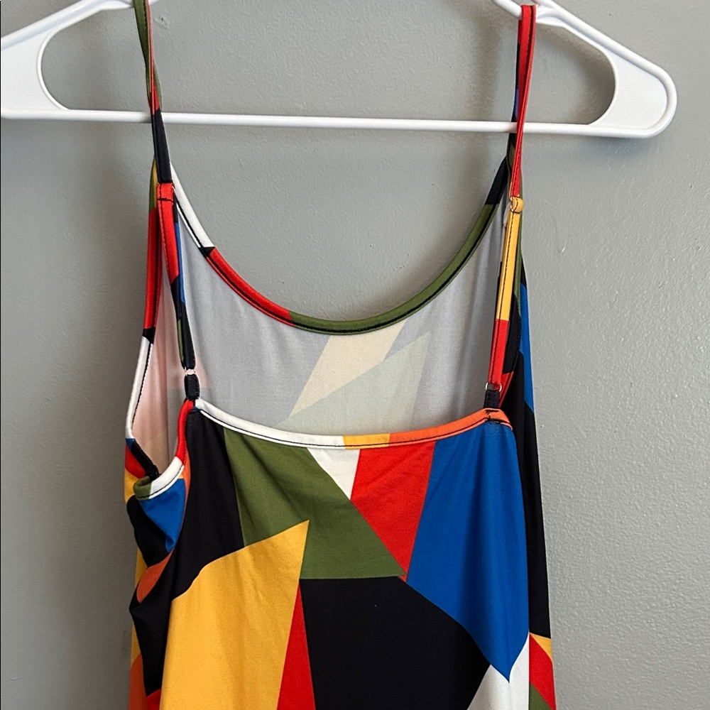 Colorful Geometric Spaghetti Strap Dress - Picture 2 of 2